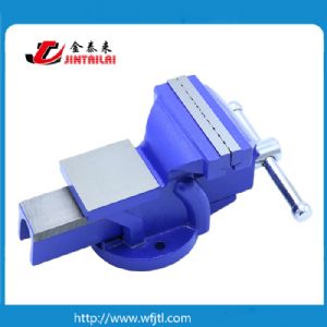 French Type Bench Vise With Anvil Fixed