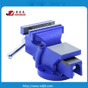 French Type Bench Vise With Anvil Fixed