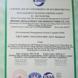 Environmental management system certification
